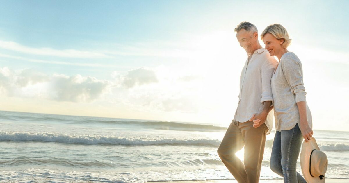 Peaceful beach scene
